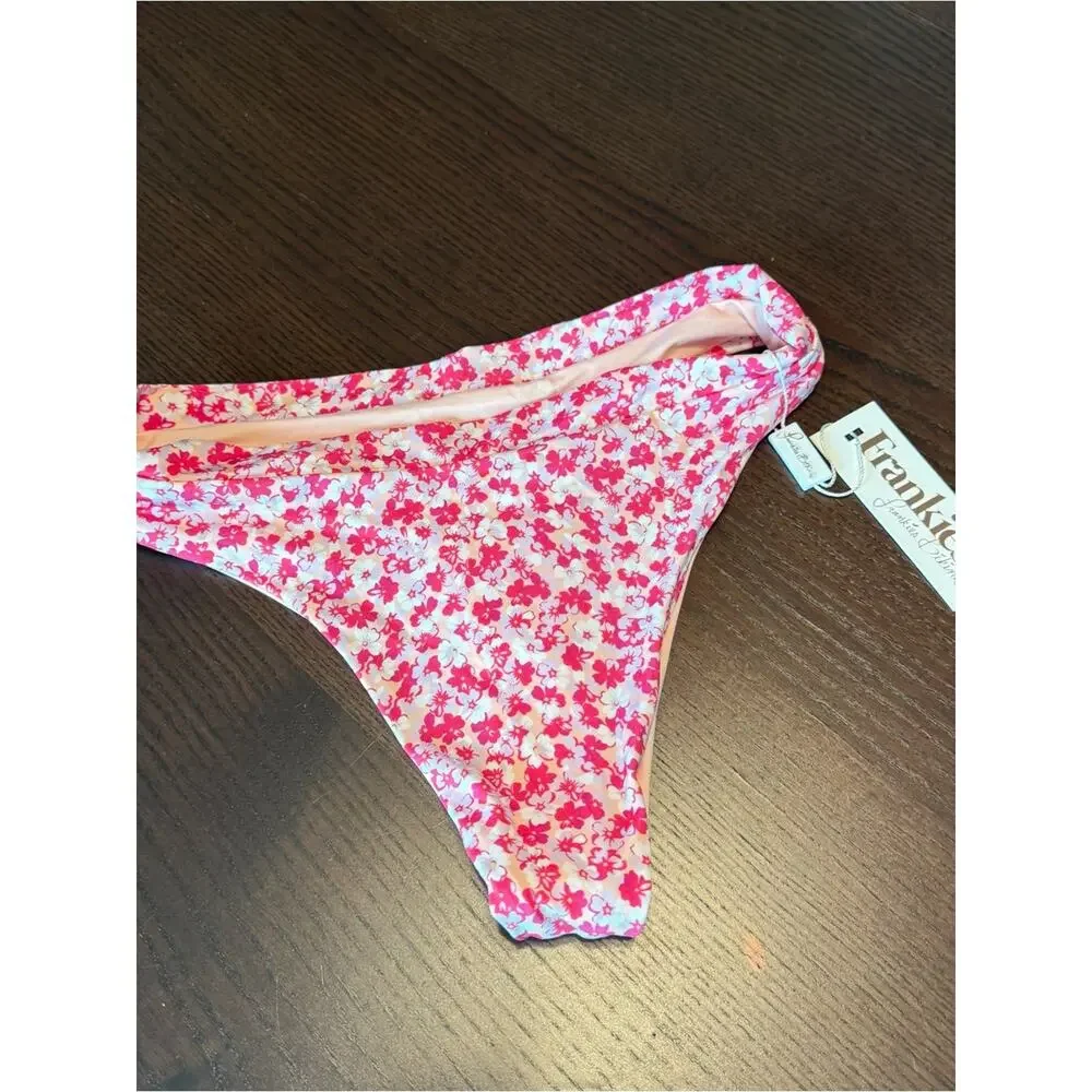 Frankies Bikinis NWT Floral Sea Bottom Bikini Bottoms Size S